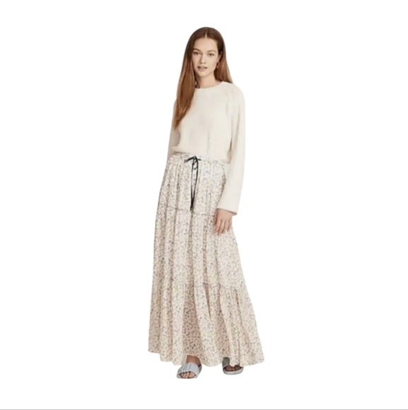 J. Crew Dresses & Skirts - J.Crew Tiered Chiffon Maxi Skirt in Meadow Floral NWT Size L
